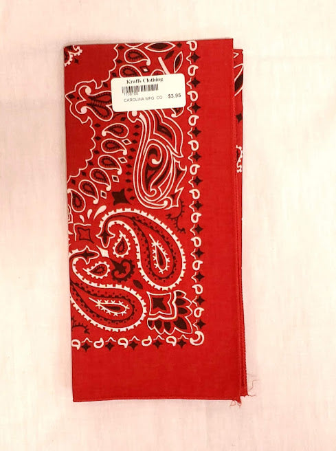 Red paisley bandana