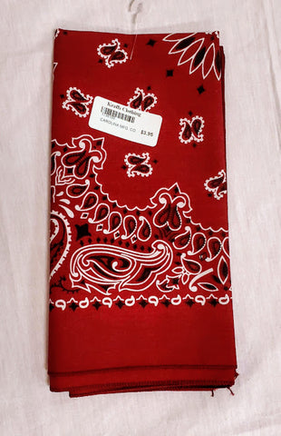 Burgundy paisley bandana