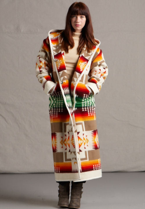 Kraffs Reversible Long Wool Coat Chief Joseph Ivory