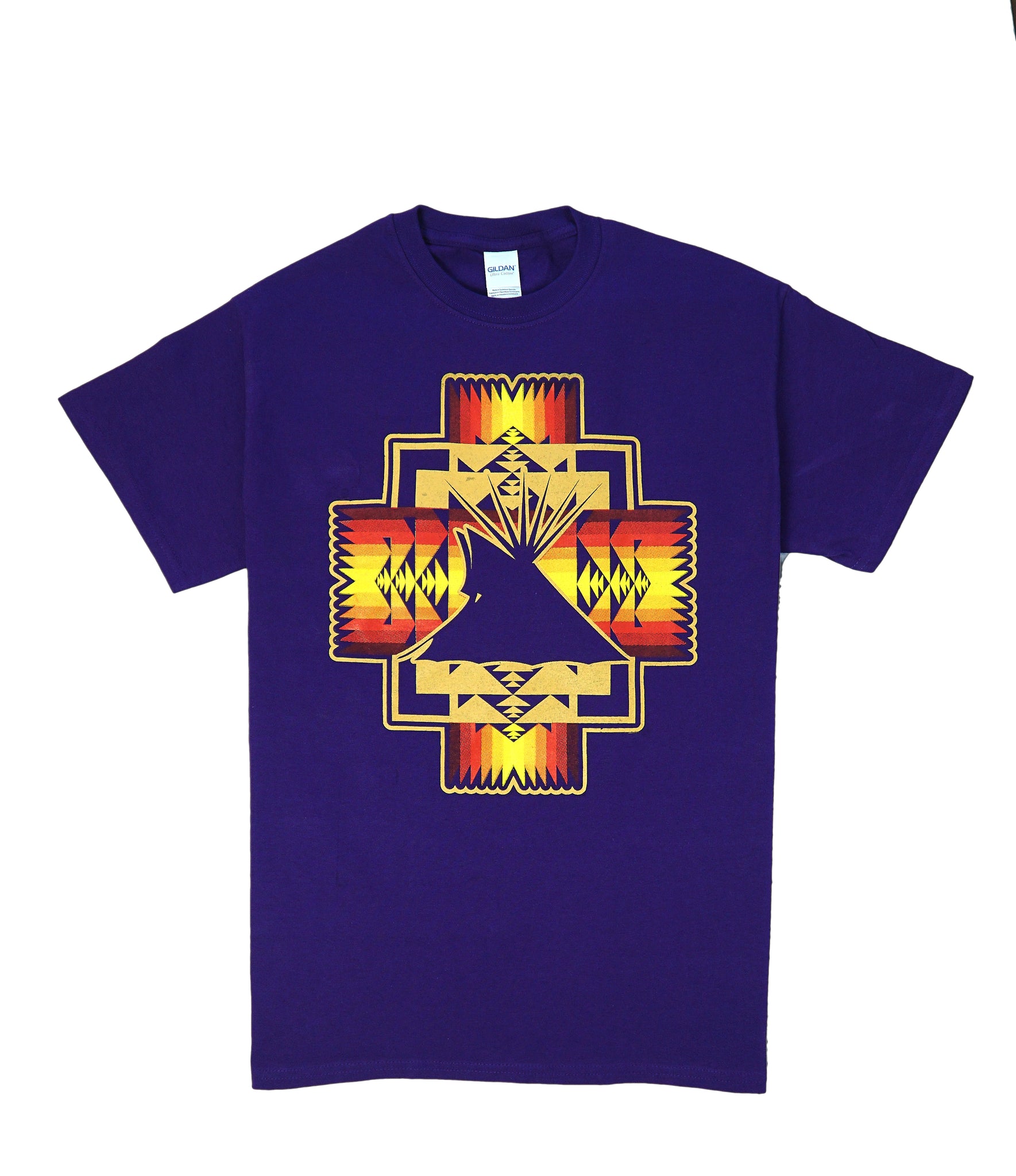 Geometric Tepee Tee, Purple