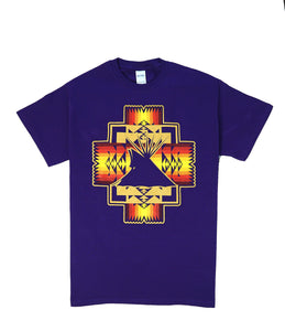 Geometric Tepee Tee, Purple