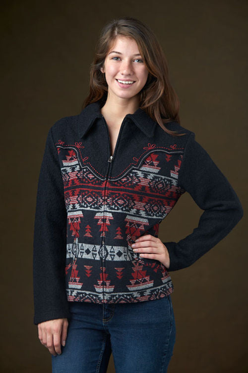 Venario, Wool Penny Jacket, Black
