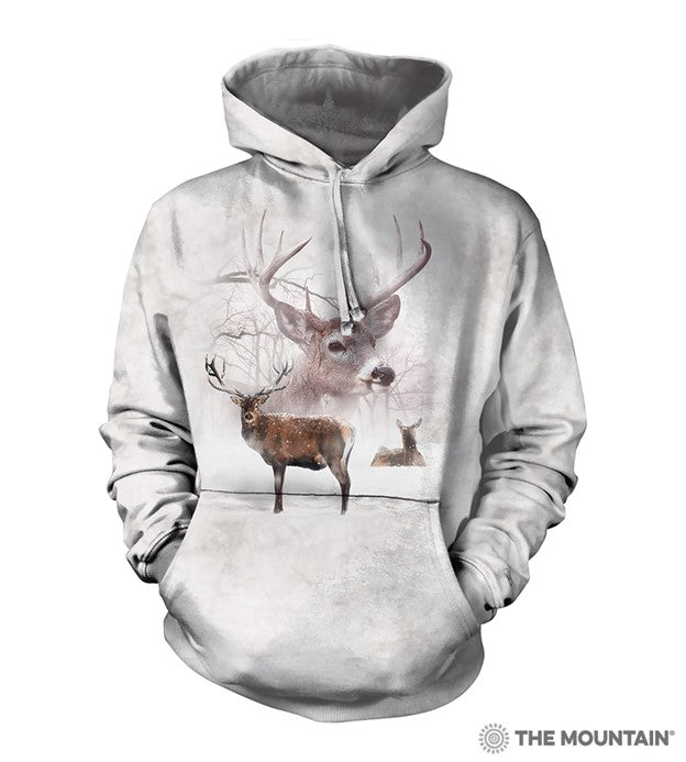 The Mountain® Wintertime Deer Unisex Hoodie Sweatshirt