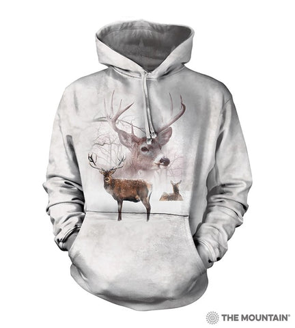 The Mountain® Wintertime Deer Unisex Hoodie Sweatshirt