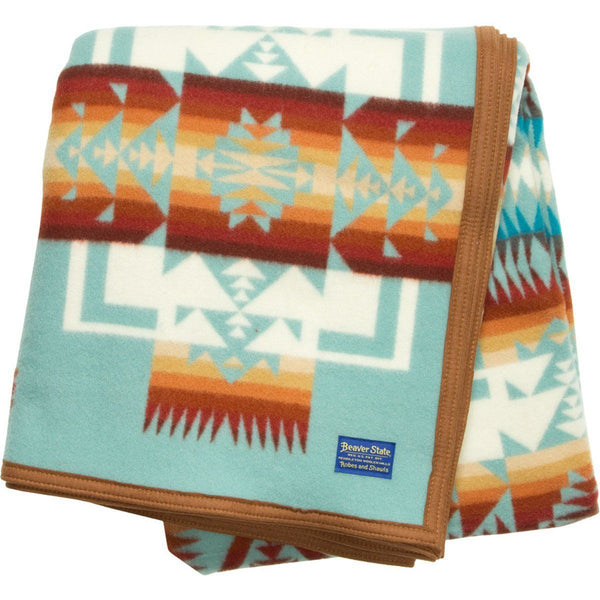 Chief Joseph Pendleton® Jacquard Blanket, Aqua Queen Sized