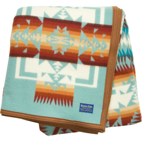Chief Joseph Pendleton® Jacquard Blanket, Aqua Queen Sized